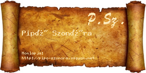 Pipó Szonóra névjegykártya